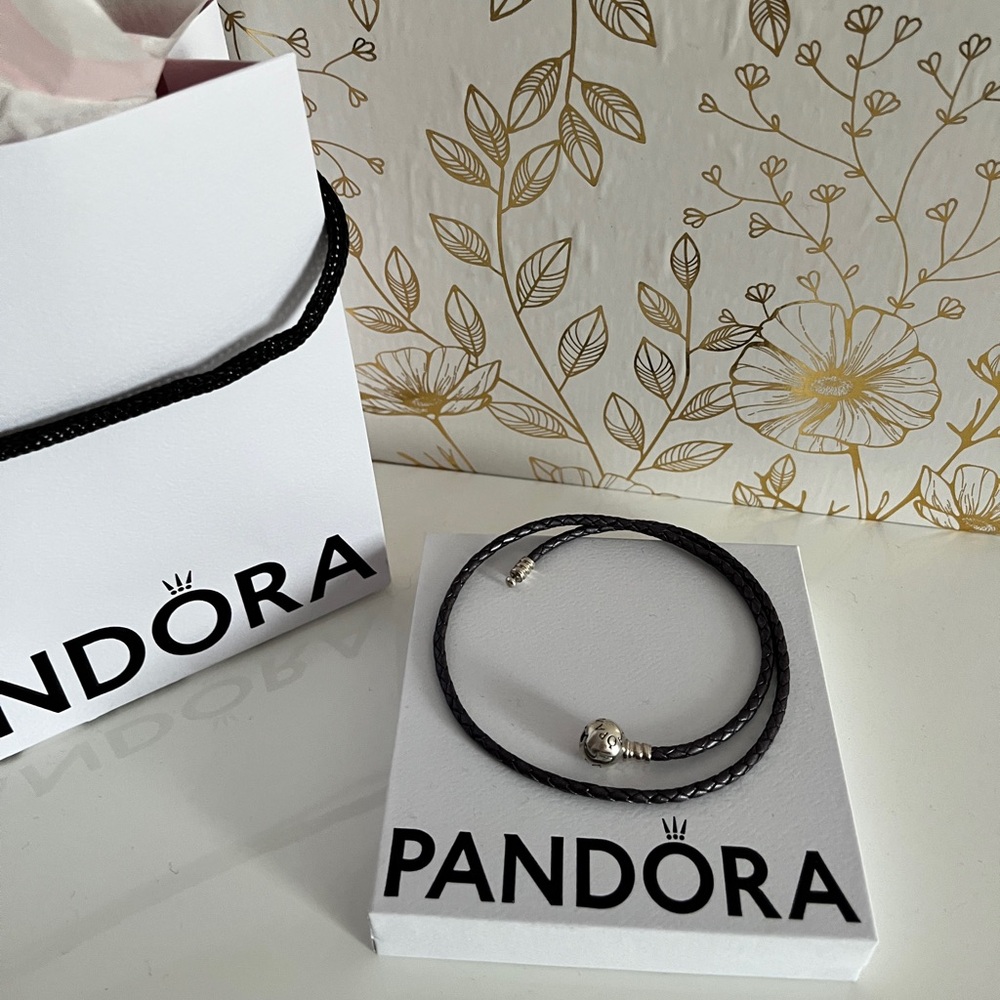 Pandora Purple Leather Bracelet - 18 inch